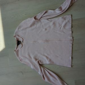 Knit zip up blouse